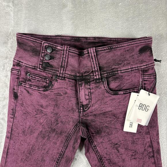 BDG Urban Outfitters Jeans Women’s Size 25 Purple Acid Wash Straight - Picture 4 of 8